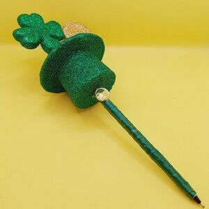 Green Shimmering Leprechaun Hat Writing Pen (StP21)